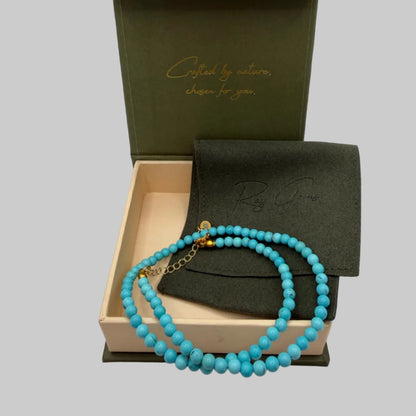 Turquoise 4 mm Petite Beaded Necklace