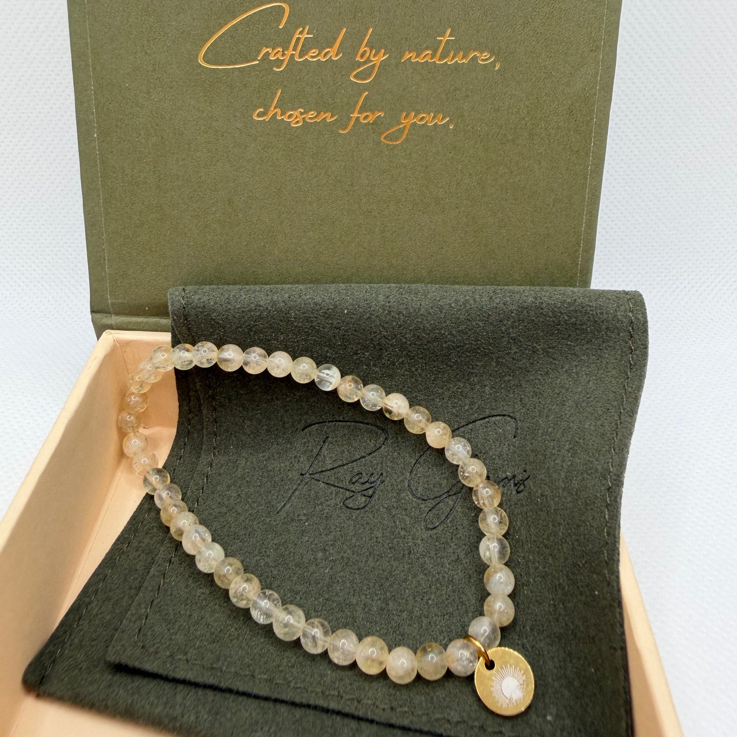 Citrine 4 mm Petite Beaded Bracelet