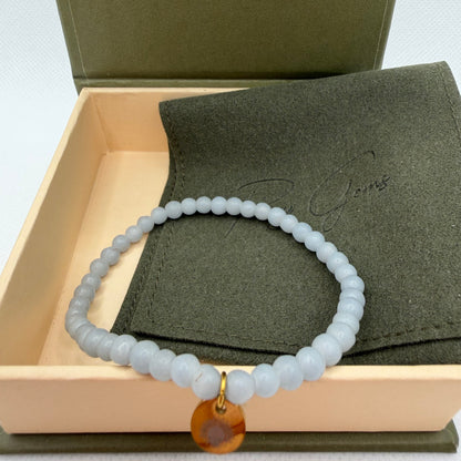 Angelite 4 mm Petite Beaded Bracelet