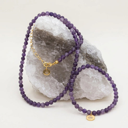 Amethyst 4mm Beaded Set