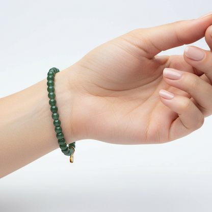 Nephrite Jade 4 mm Petite Beaded Bracelet