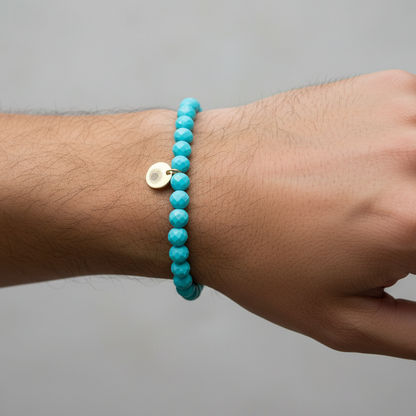 Turquoise 6 mm Signature Faceted Bracelet