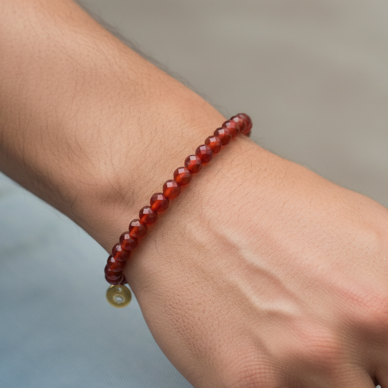 Carnelian 6 mm Signature Faceted Bracelet