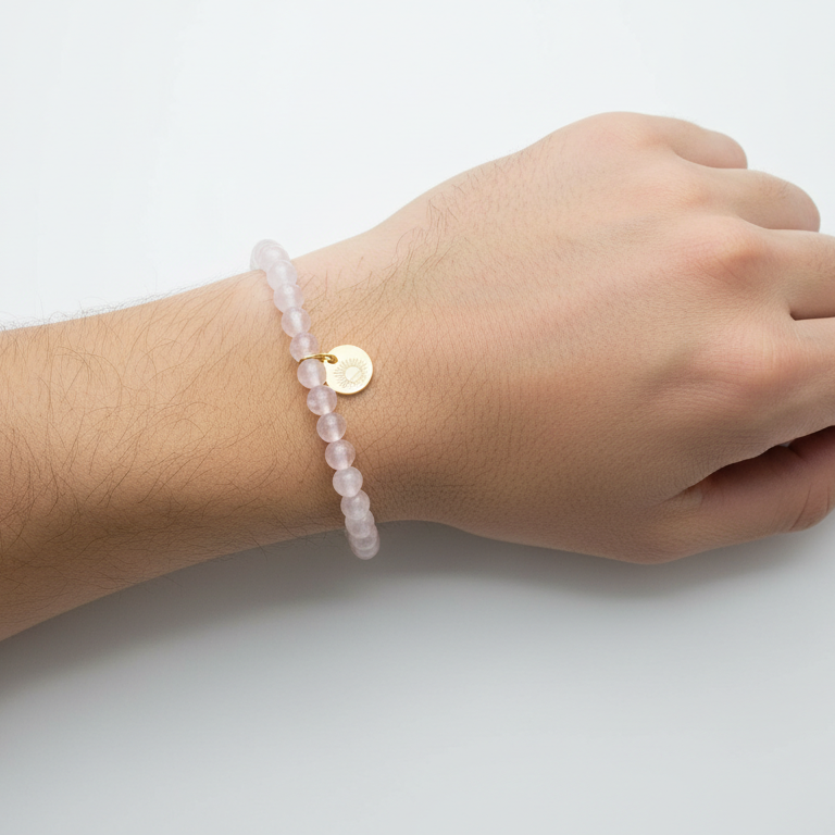 Rose Quartz 4 mm Petite Beaded Bracelet
