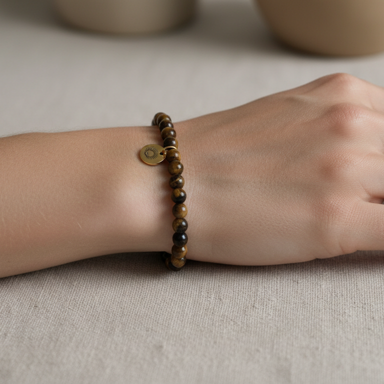 Tiger Eye 4 mm Petite Beaded Bracelet