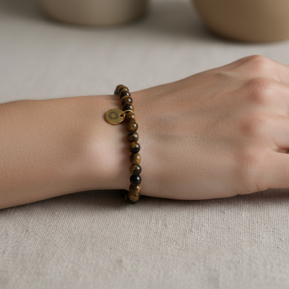 Tiger Eye 4 mm Petite Beaded Bracelet