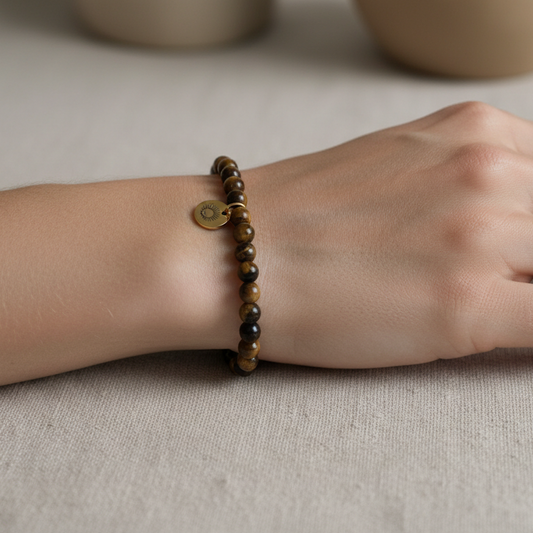Tiger Eye 4 mm Petite Beaded Bracelet