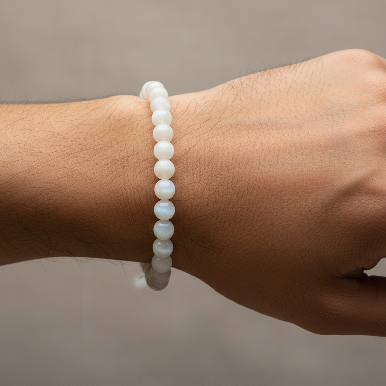 Moonstone 8 mm Iconic Beaded Bracelet