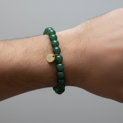 Nephrite Jade 8 mm Iconic Beaded Bracelet