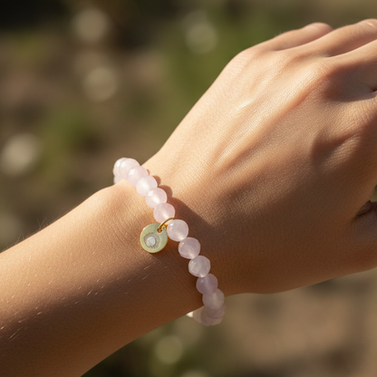 Rose Quartz 6 mm Signature Faceted Bracelet