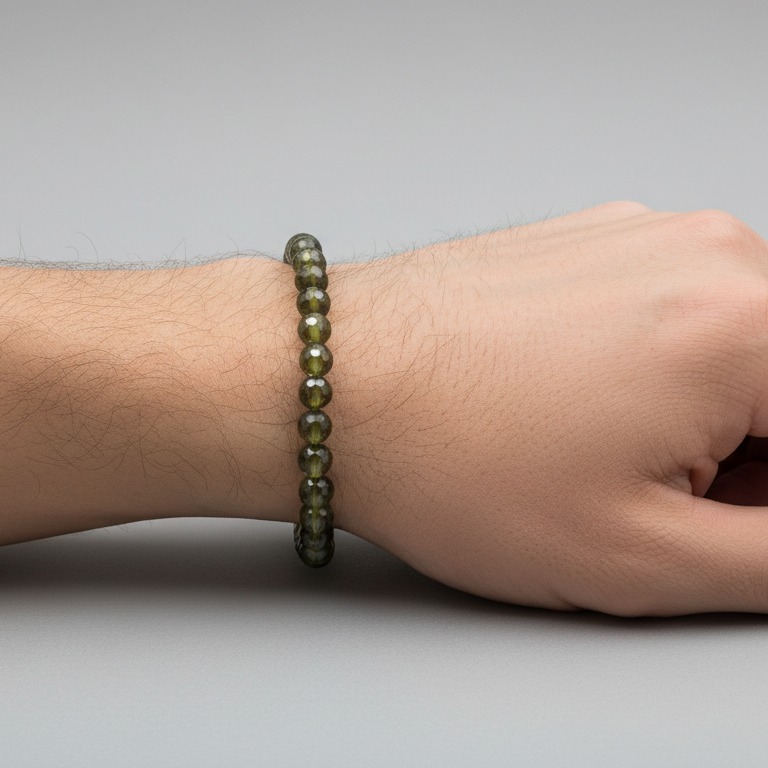 Peridot 6 mm Signature Faceted Bracelet