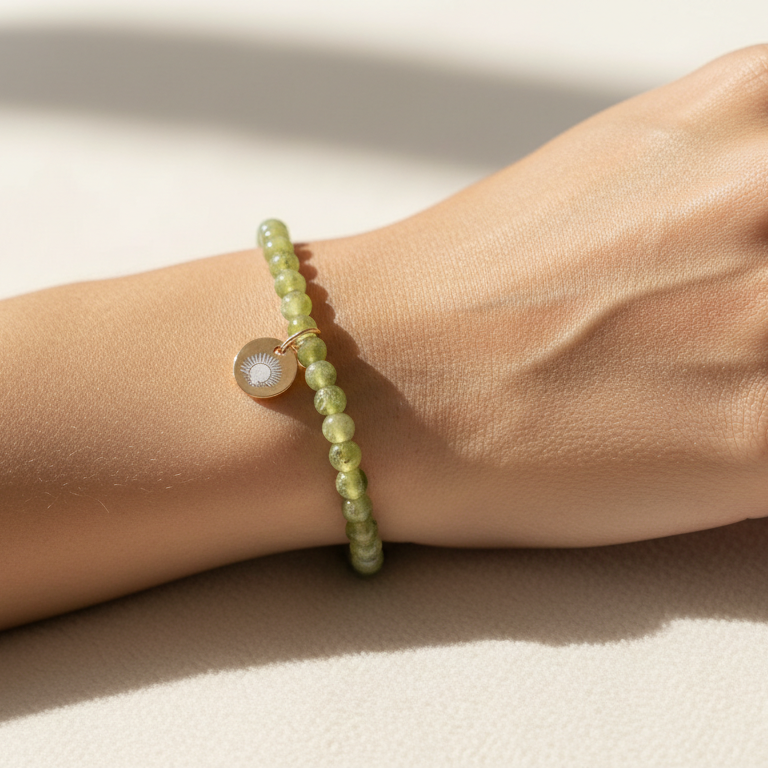 Peridot 4 mm Petite Beaded Bracelet