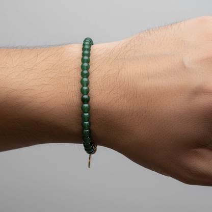 Nephrite Jade 4 mm Petite Beaded Bracelet