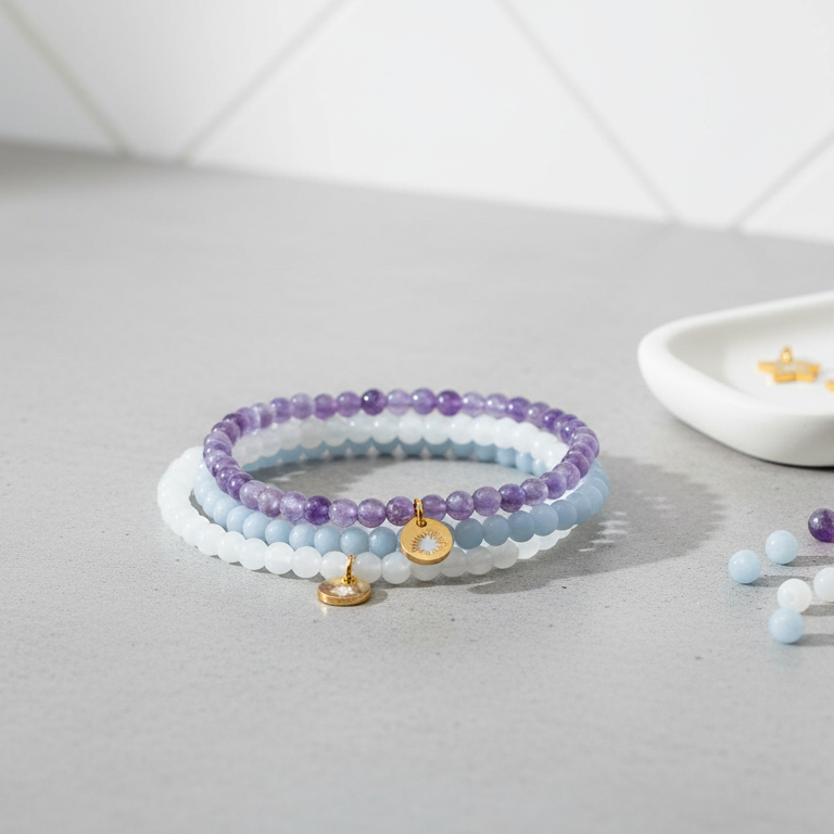Crown Chakra 4 mm Petite Beaded Pack