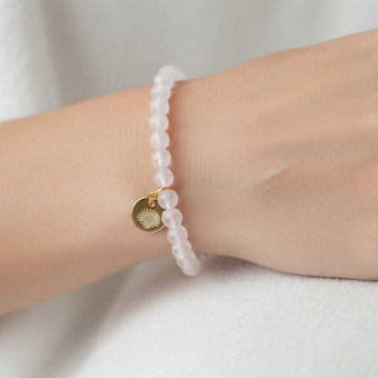 Rose Quartz 4 mm Petite Beaded Bracelet