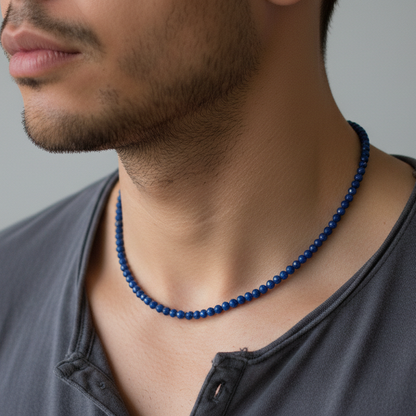 Lapis Lazuli 4 mm Petite Faceted Necklace