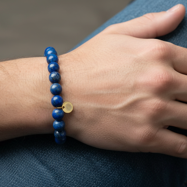 Lapis Lazuli 8 mm Iconic Beaded Bracelet