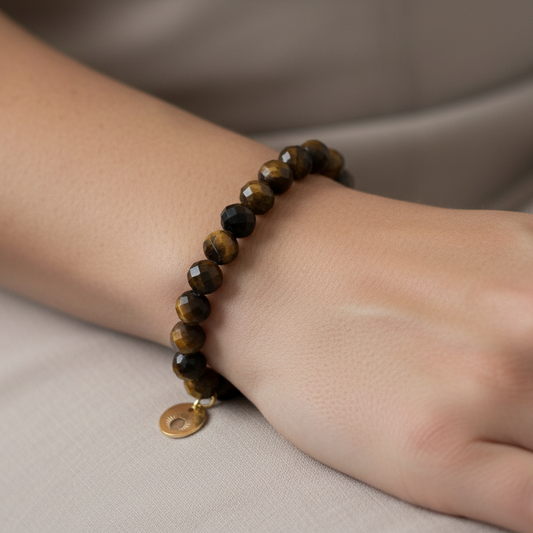 Tiger Eye 6 mm Signature Faceted Bracelet