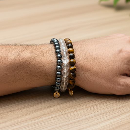 Solar Plexus Chakra 8mm Iconic Beaded Bracelet Pack