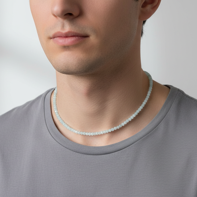 Moonstone 4 mm Petite Faceted Necklace