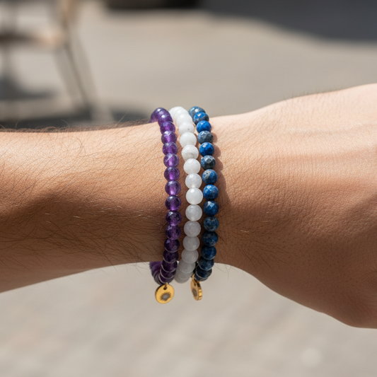 Third Eye Chakra 6mm Signature Faceted Bracelet Pack