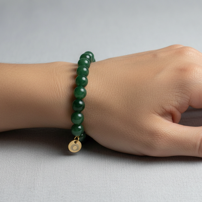 Nephrite Jade 8 mm Iconic Beaded Bracelet