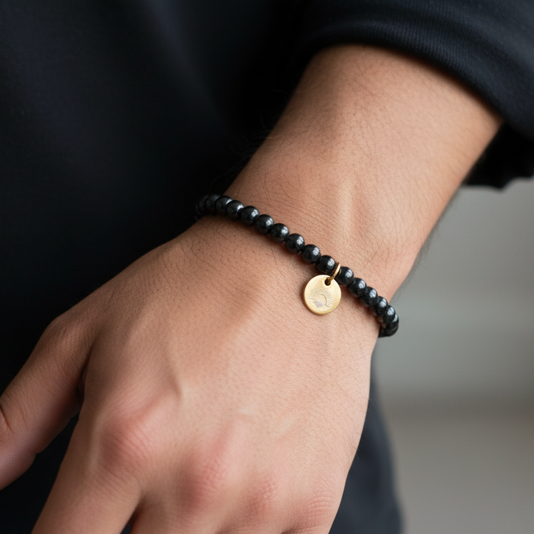 Hematite 4 mm Petite Beaded Bracelet