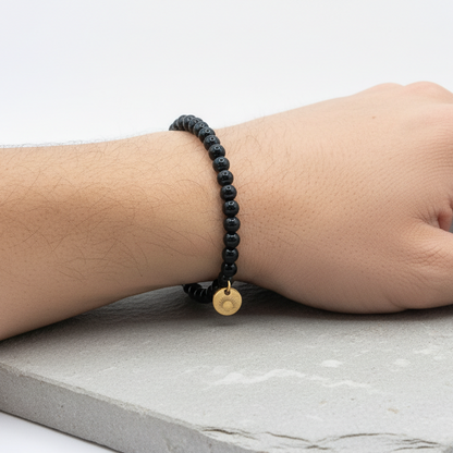 Obsidian 4 mm Petite Beaded Bracelet
