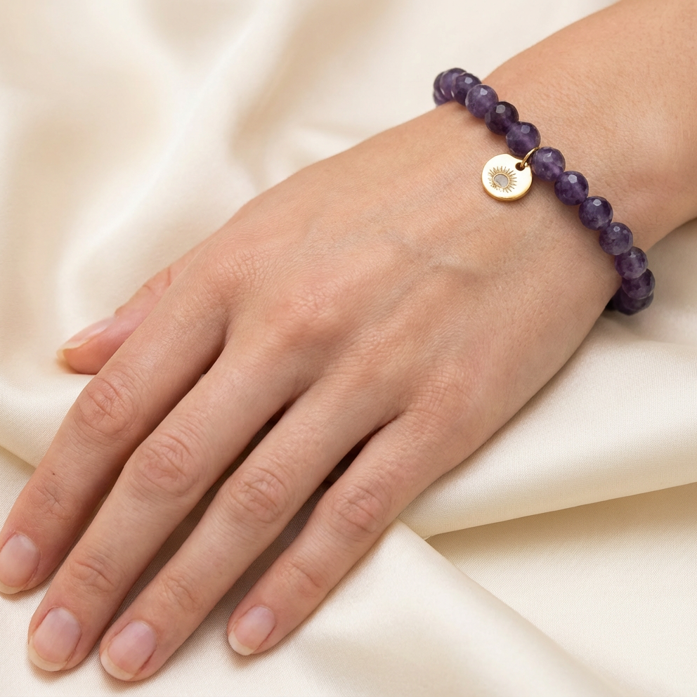 Amethyst 6 mm Signature Faceted Bracelet