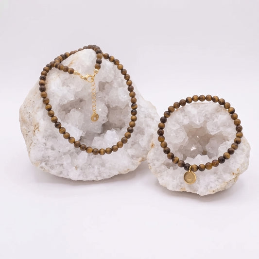 Tiger Eye 4mm Beaded Set