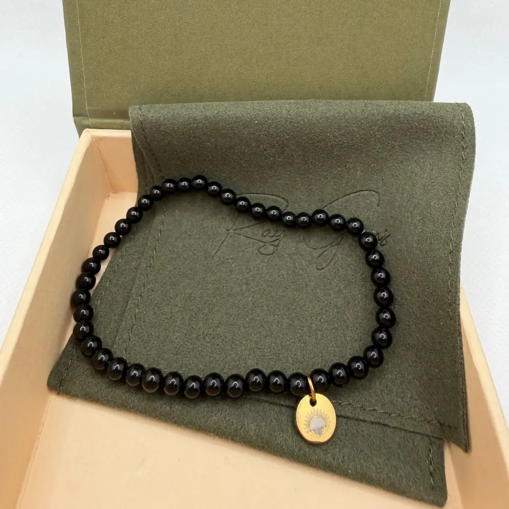 Obsidian 4mm Beaded Set