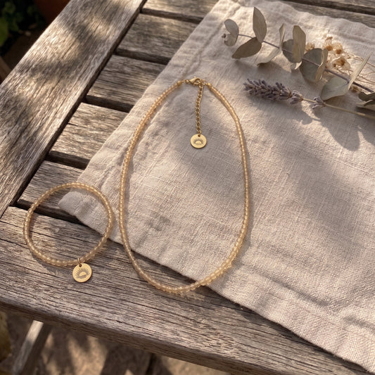Citrine 4mm Beaded Set